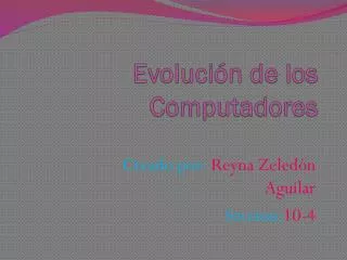 evoluci n de los computadores