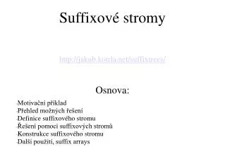 suffixov stromy