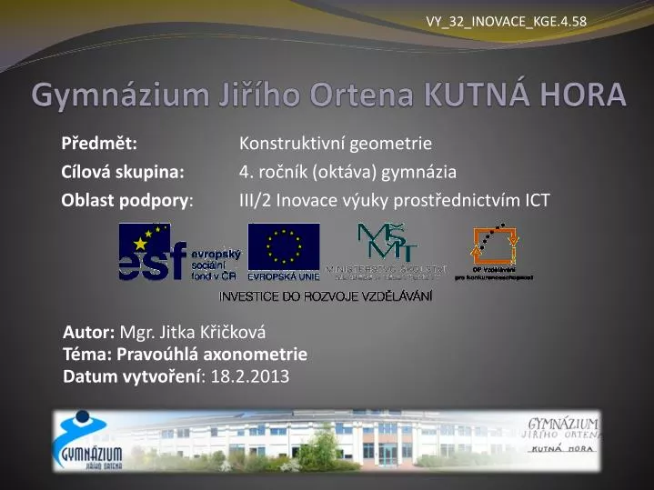 gymn zium ji ho ortena kutn hora