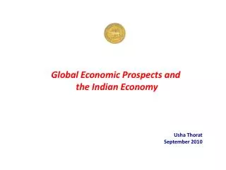 Global Economic Prospects and the Indian Economy