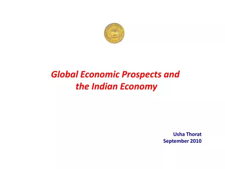 global economic prospects and the indian economy