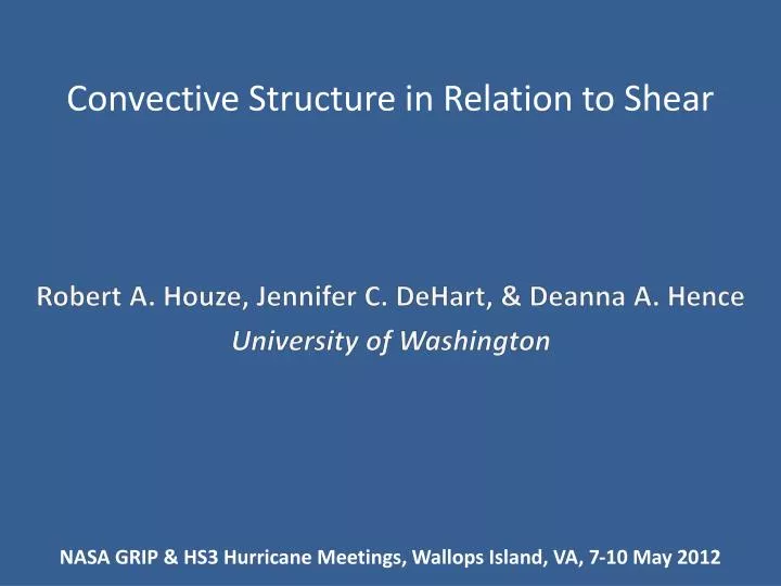 convective structure in relation to shear