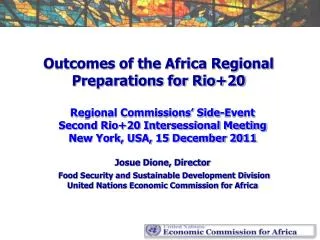 Outcomes of the Africa Regional Preparations for Rio+20