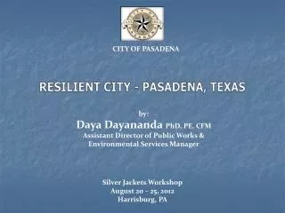 RESILIENT CITY - PASADENA, TEXAS