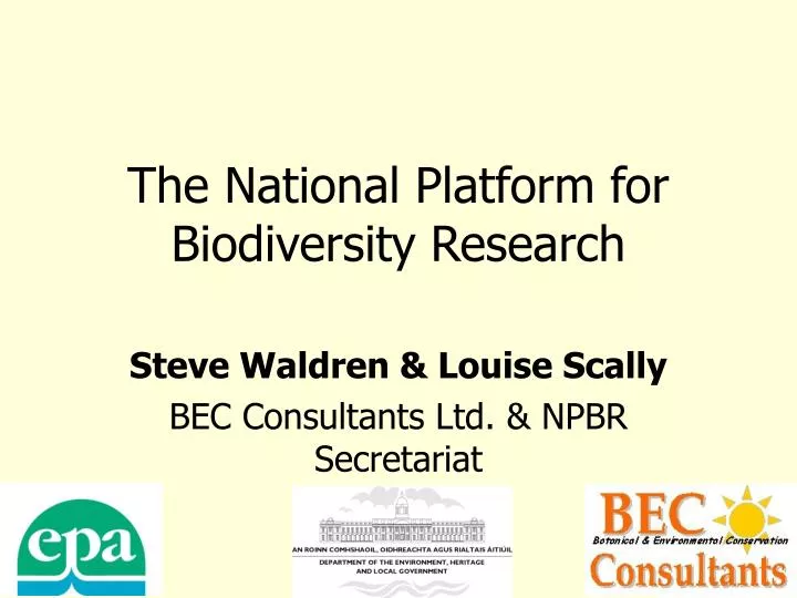 the national platform for biodiversity research