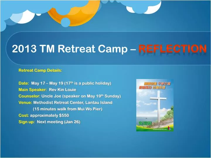 2013 tm retreat camp reflection