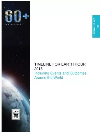 TIMELINE FOR EARTH HOUR 2013 Including Events and Outcomes Around the World