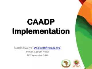 CAADP Implementation