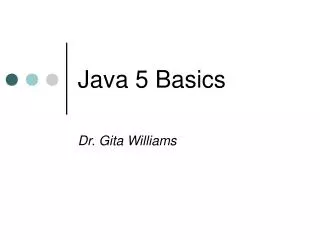 Java 5 Basics
