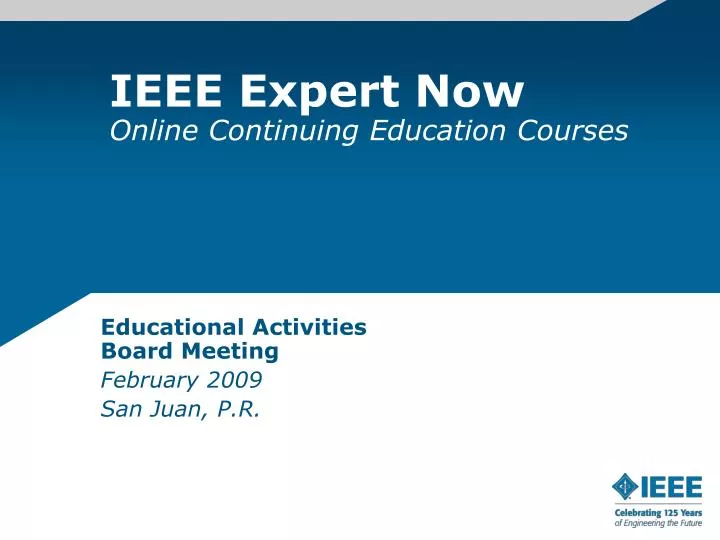 ieee expert now online continuing education courses