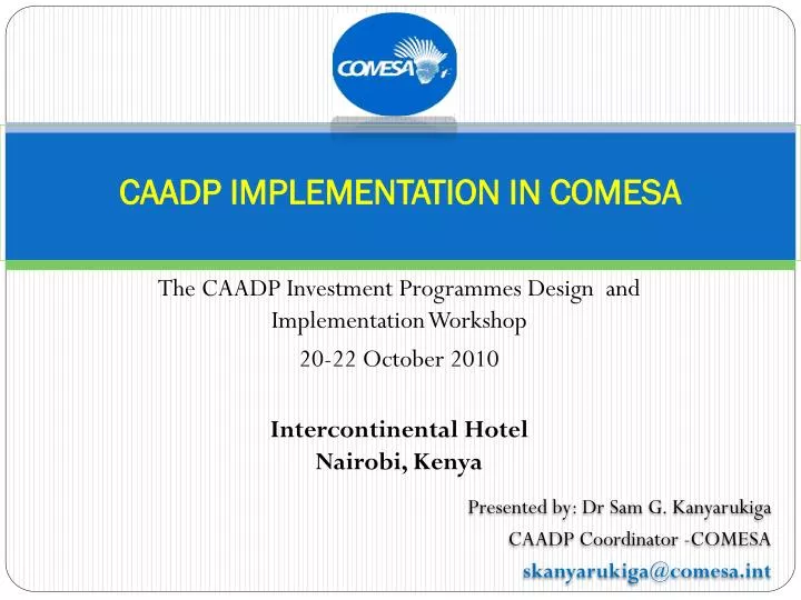 caadp implementation in comesa