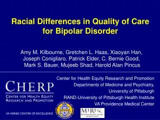 Racial Differences in Quality of Care for Bipolar Disorder