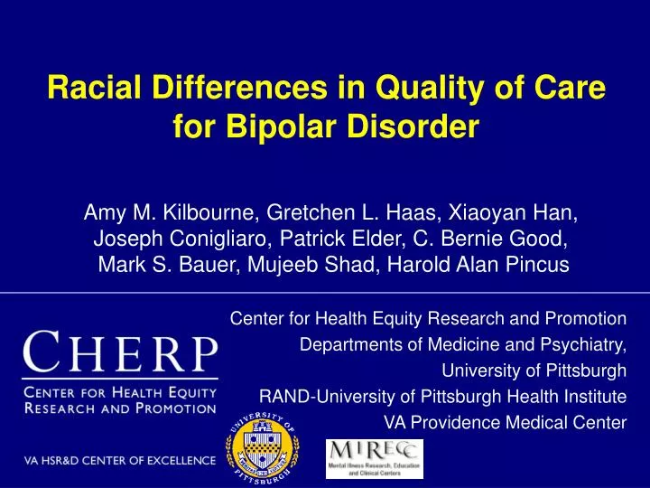 racial differences in quality of care for bipolar disorder