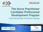 The Nurse Practitioner Candidate Professional Development Program - slide 1