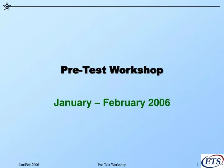 pre test workshop