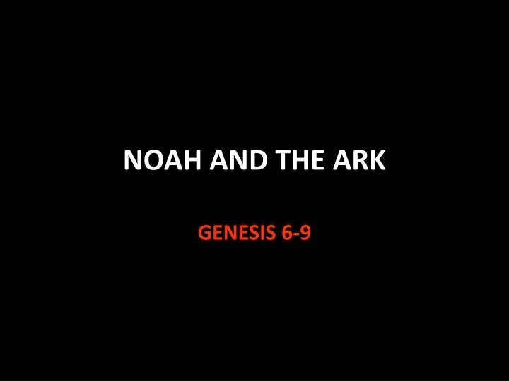 noah and the ark