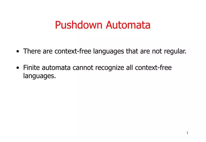pushdown automata