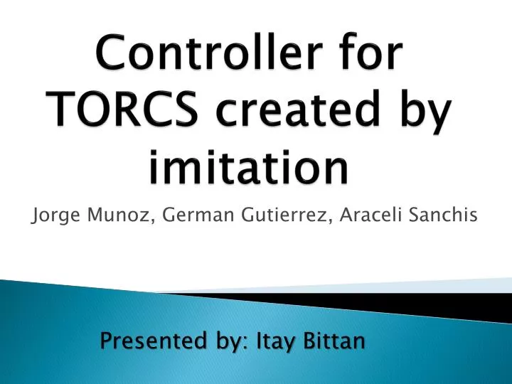 controller for torcs created by imitation