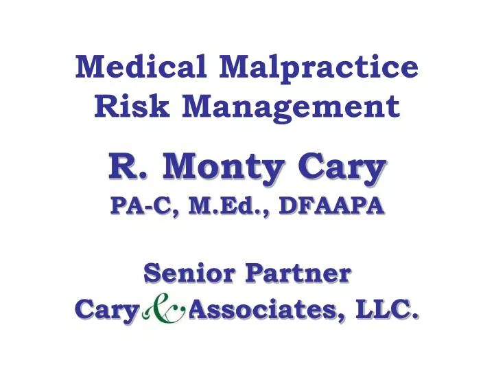 medical malpractice risk management