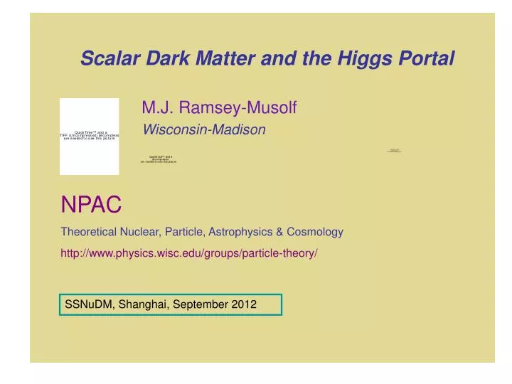 scalar dark matter and the higgs portal