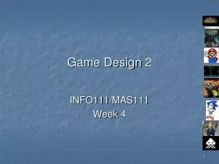 Game Design 2