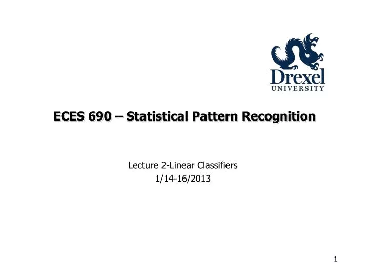 eces 690 statistical pattern recognition
