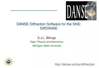 DANSE Diffraction Software for the SNS: DiffDANSE