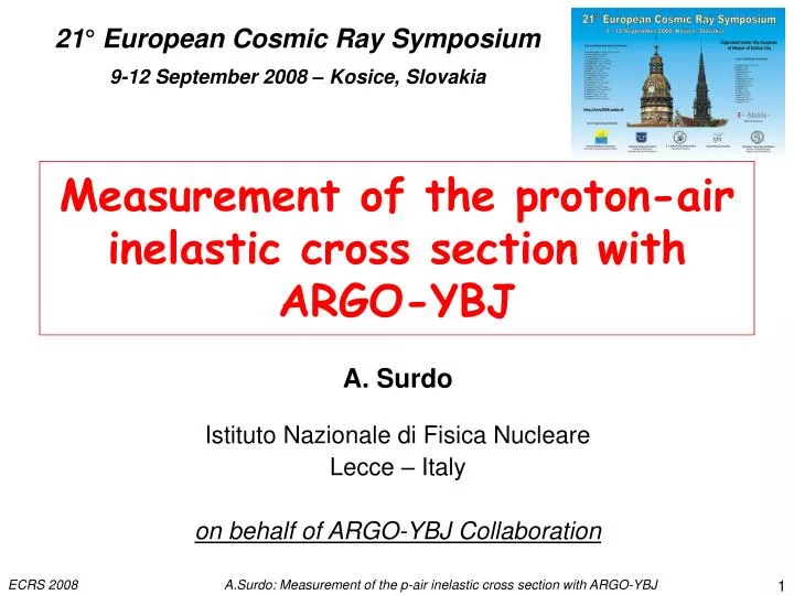 measurement of the proton air inelastic cross section with argo ybj