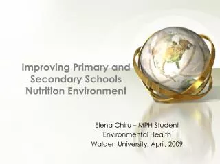 Improving Primary and Secondary Schools Nutrition Environment