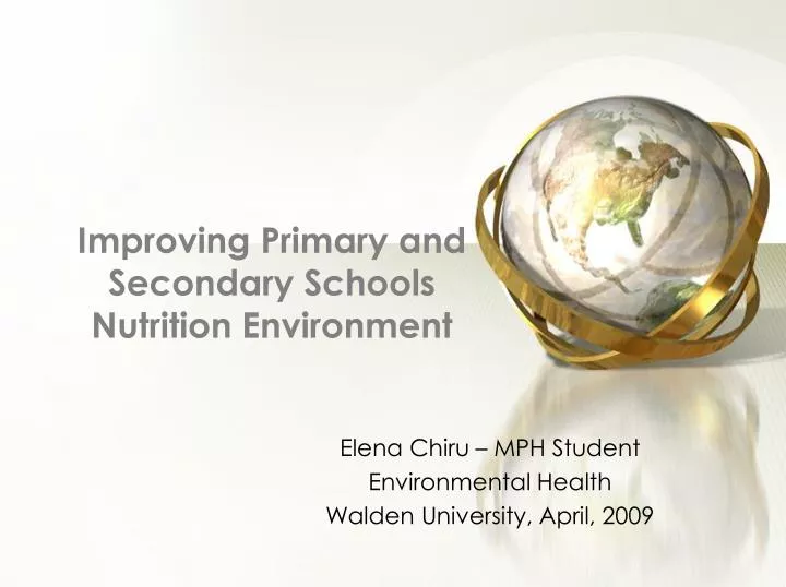 improving primary and secondary schools nutrition environment