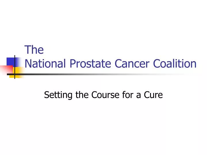 the national prostate cancer coalition