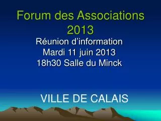forum des associations 2013