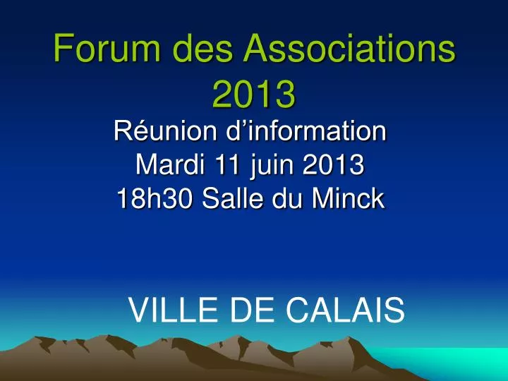 forum des associations 2013