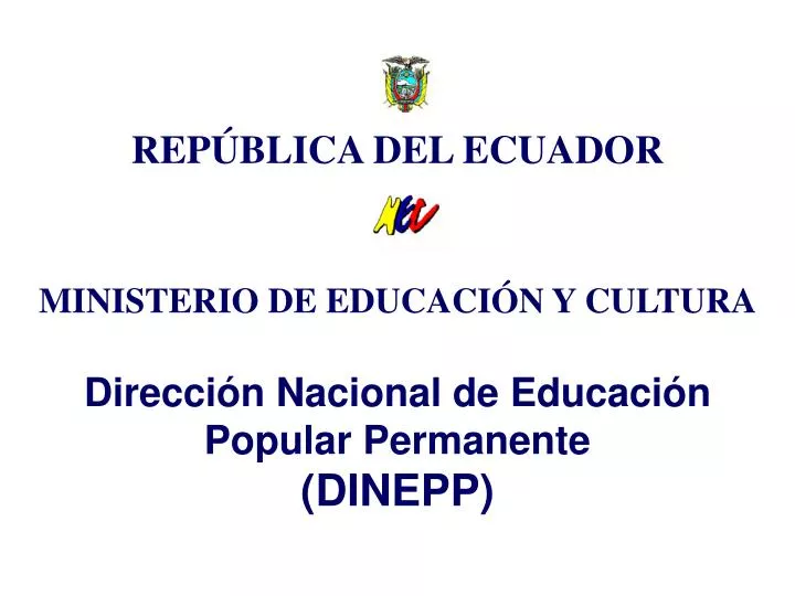 rep blica del ecuador ministerio de educaci n y cultura
