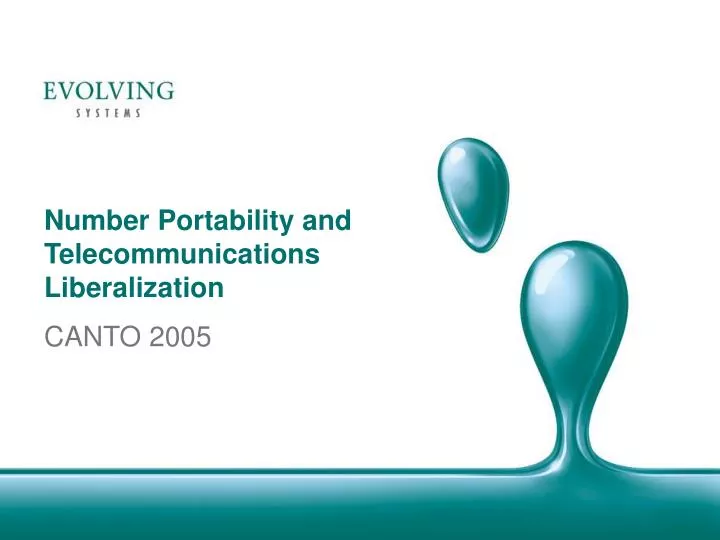 number portability and telecommunications liberalization