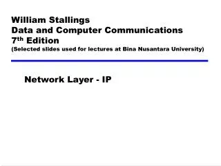 Network Layer - IP