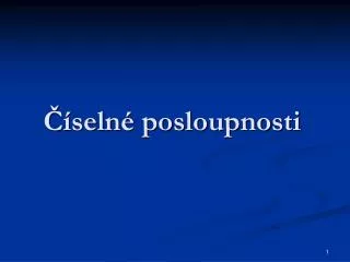 seln posloupnosti