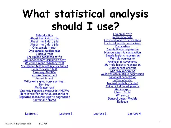 what statistical analysis should i use