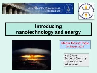 Introducing nanotechnology and energy