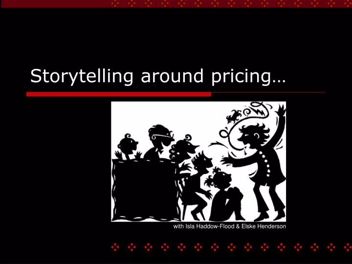 storytelling around pricing