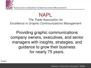 NAPL The Trade Association for Excellence in Graphic Communications Management