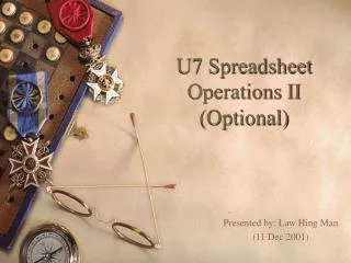 U7 Spreadsheet Operations II (Optional)