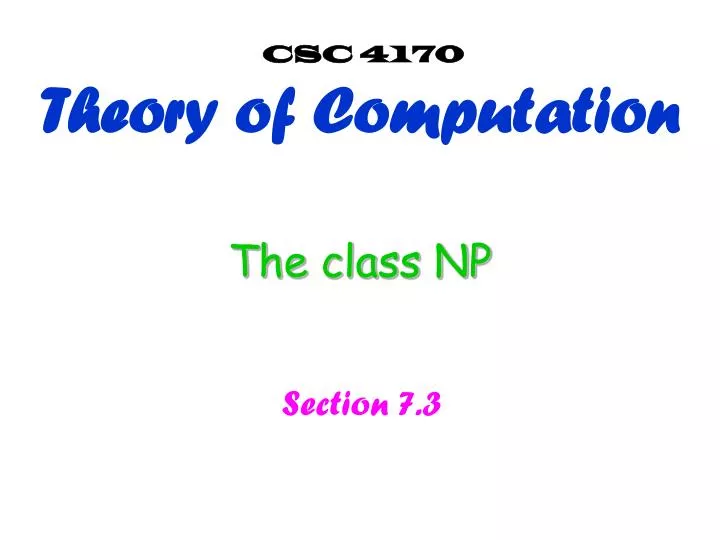 the class np