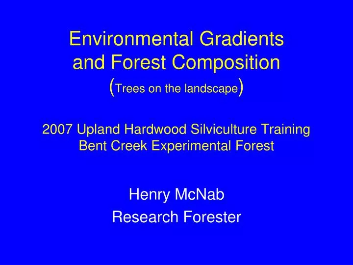 henry mcnab research forester