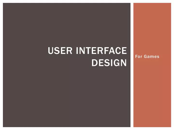 user interface design