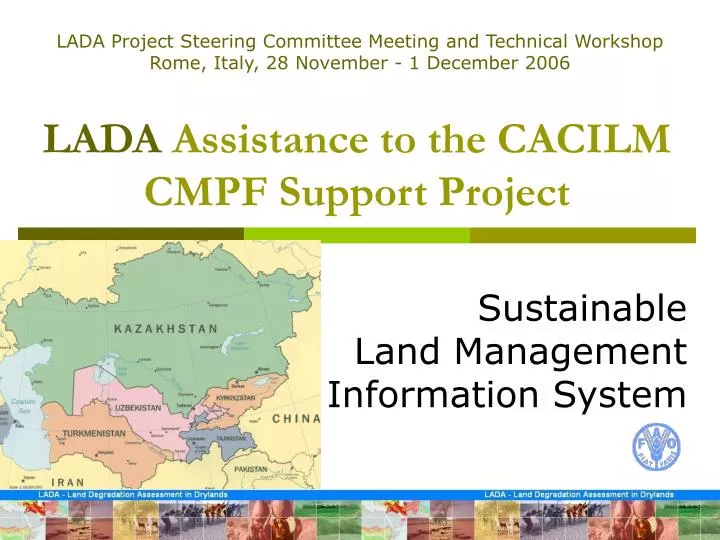 lada assistance to the cacilm cmpf support project