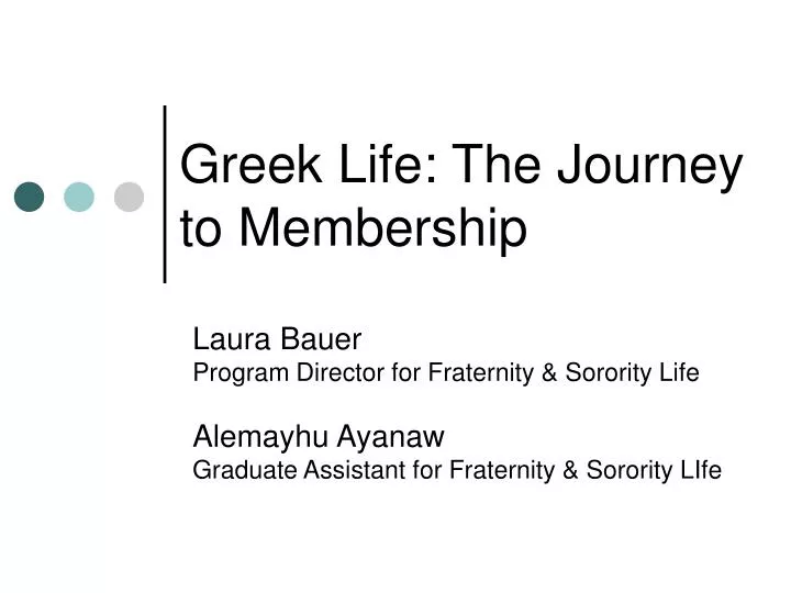 greek life the journey to membership