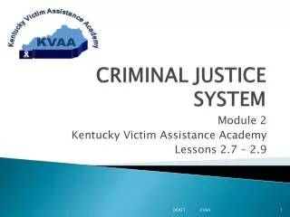 CRIMINAL JUSTICE SYSTEM