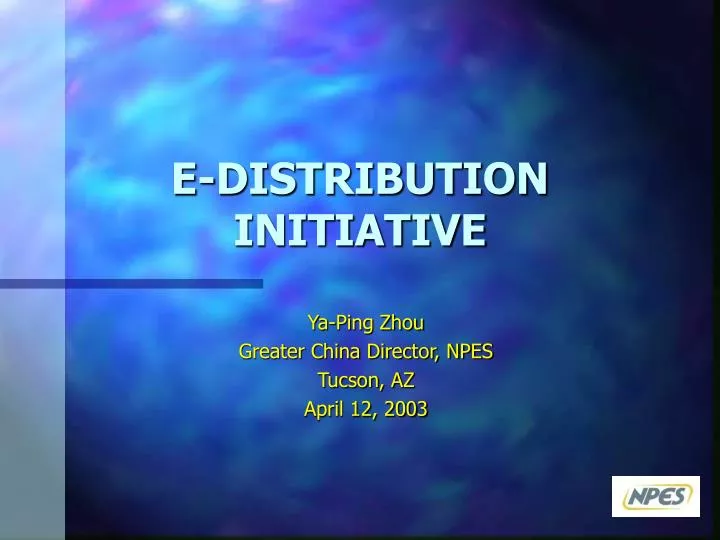 e distribution initiative