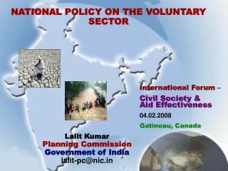 NATIONAL POLICY ON THE VOLUNTARY SECTOR